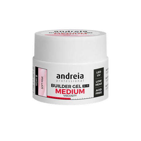 Gel de Construção 3 em 1 Rosa Transparente - Builder Gel Andreia 22gr.