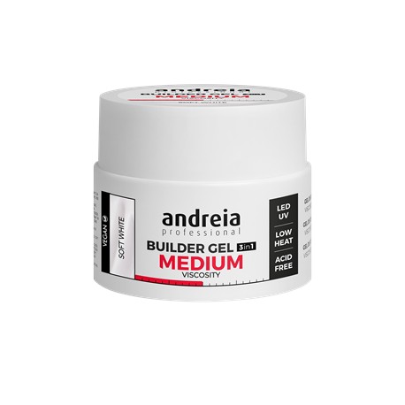 Gel de Construção 3 em 1 Branco Leitoso - Builder Gel Andreia 22g