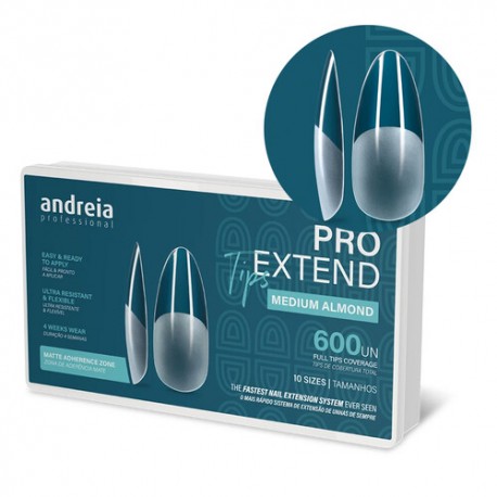 Andreia Pro Extend Tips Medium Almond 600unid.