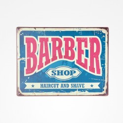 Placa de Metal Barber Shop Nº06