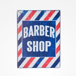 Placa de Metal Vintage Barber Shop Nº04