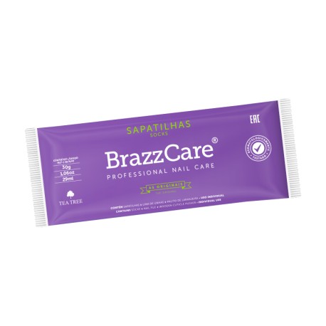 Kit Sapatilhas Emolientes Pedicure BrazzCare