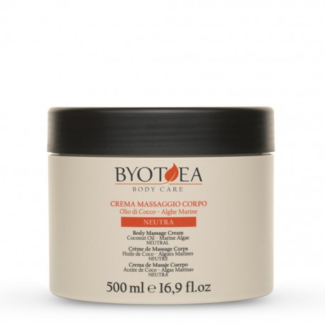 Creme Massagem Neutro Óleo de Côco & Algas Marinhas Byotea 500ml