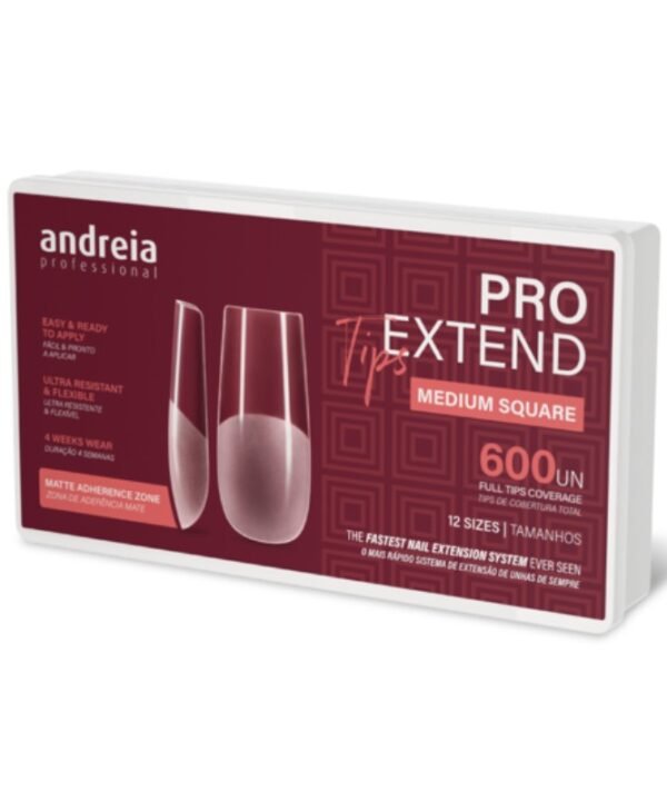 Andreia Pro Extend Tips Medium Square 600unid.