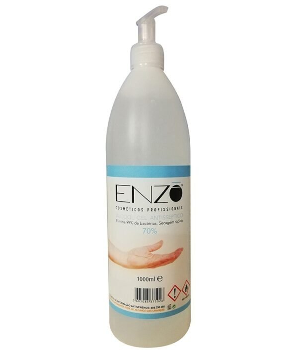 Álcool Gel Antisséptico Enzo 1000ml - 70º.