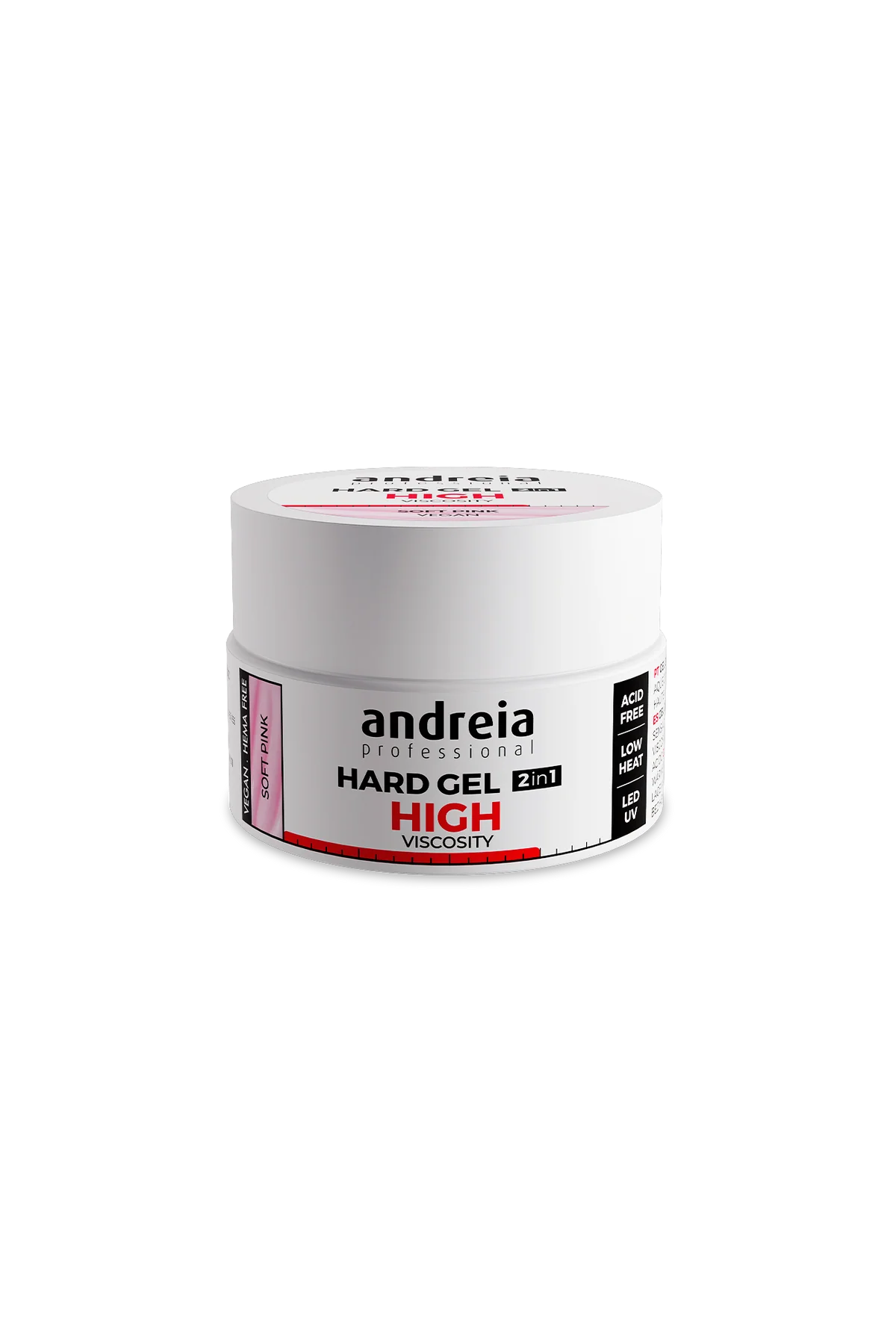 Hard Gel 2 em 1 Soft Pink Andreia 22g