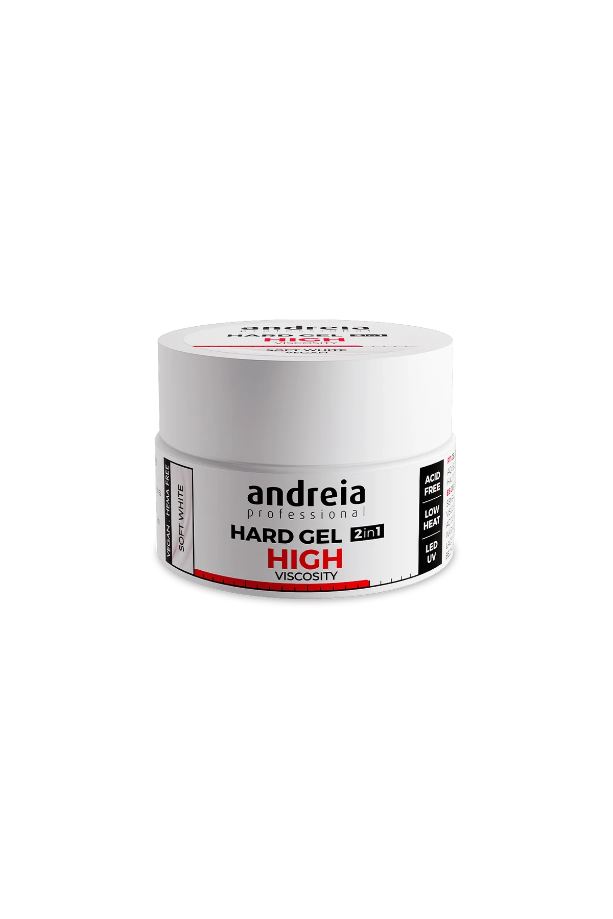 Hard Gel 2 em 1 Soft White Andreia 44g
