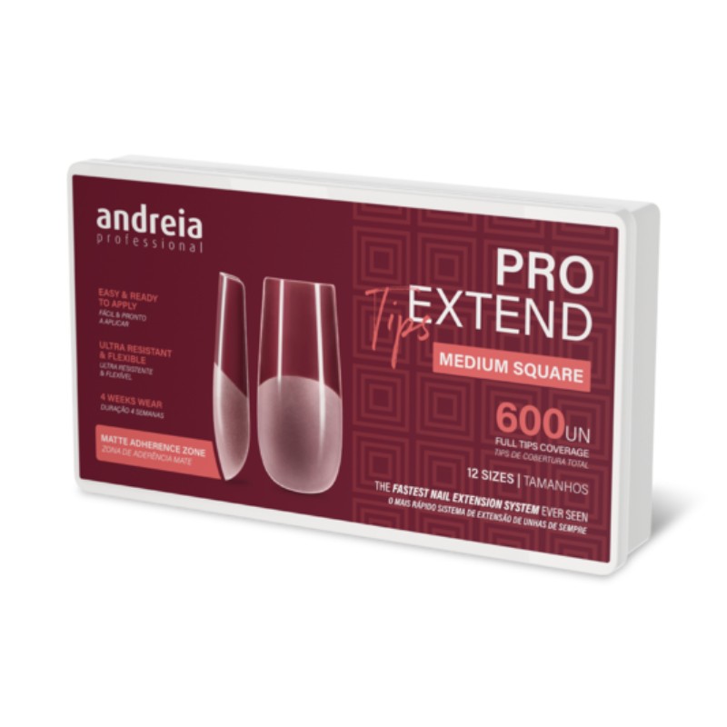 Andreia Pro Extend Tips Medium Square 600unid.