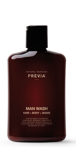 Previa Man Wash Hair + Body + Shave 250ml