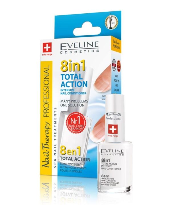 Condicionador Unhas 8 em 1 Total Action Eveline 12ml