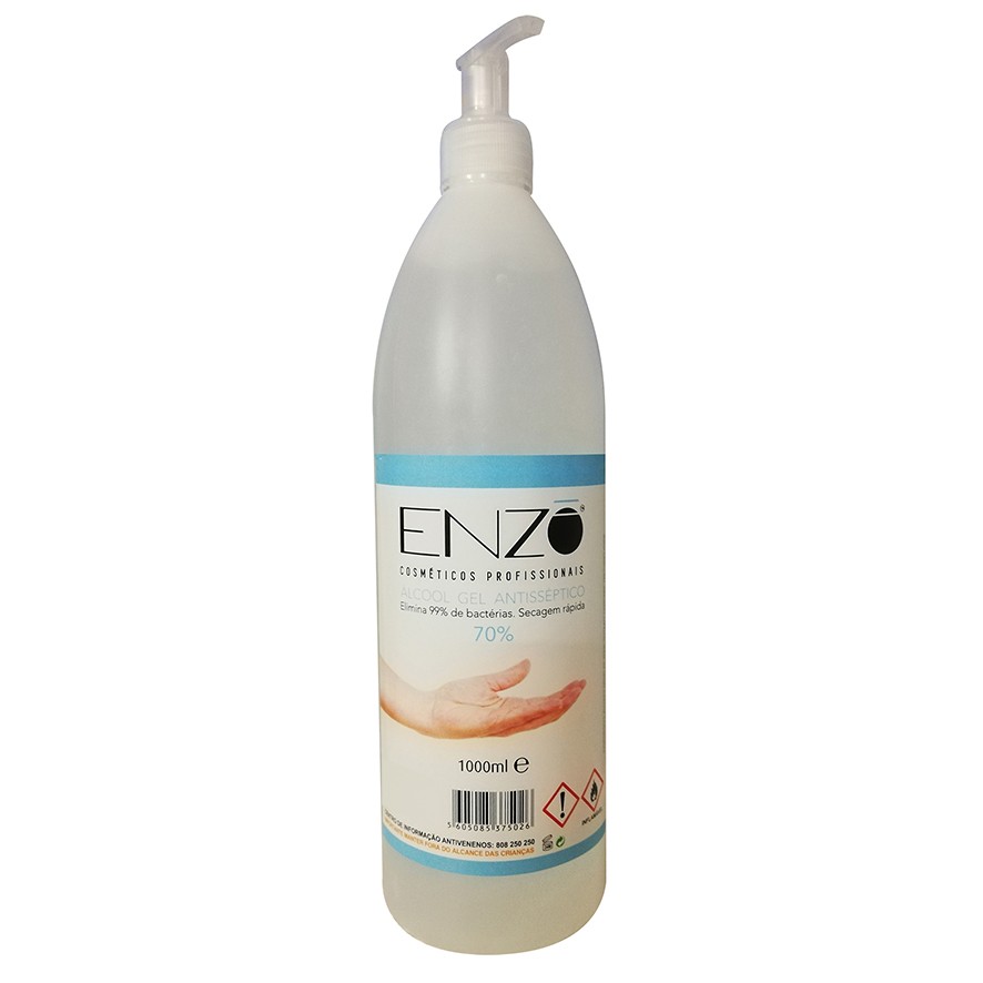 Álcool Gel Antisséptico Enzo 1000ml - 70º.