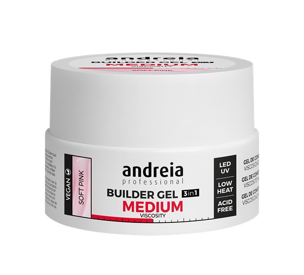 Gel de Construção 3 em 1 Rosa Transparente - Builder Gel Andreia 22gr.