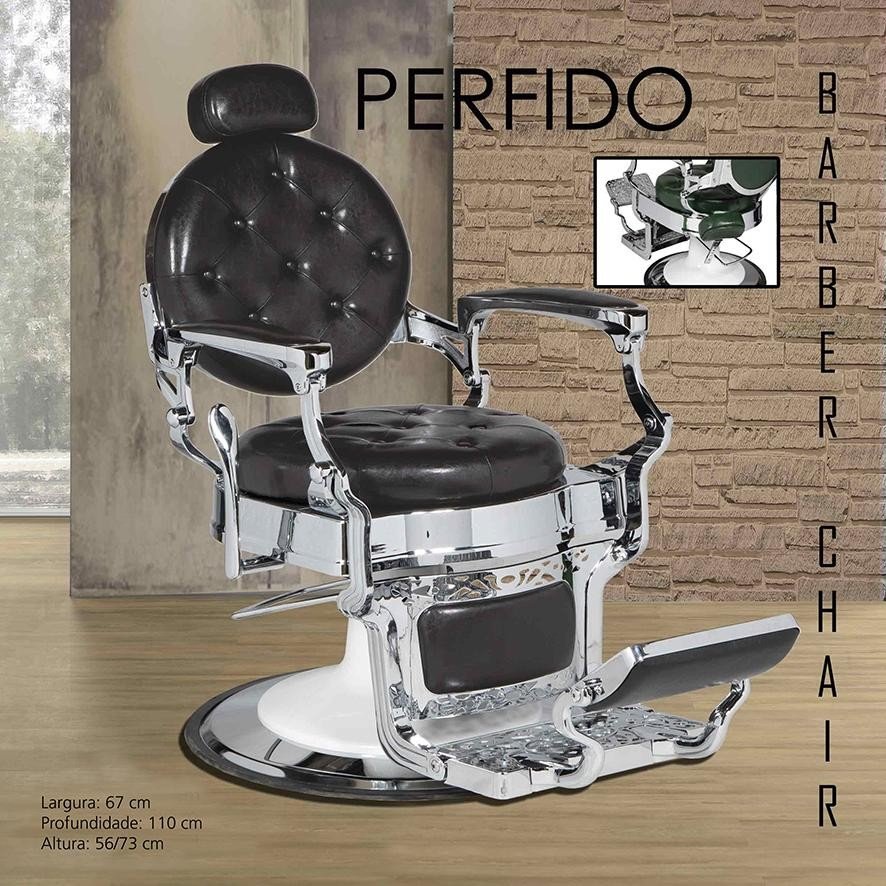 Cadeira Barbeiro Perfido Crome