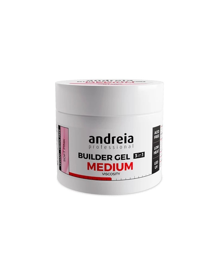 Hard Gel 2 em 1 Soft Pink Andreia 200g