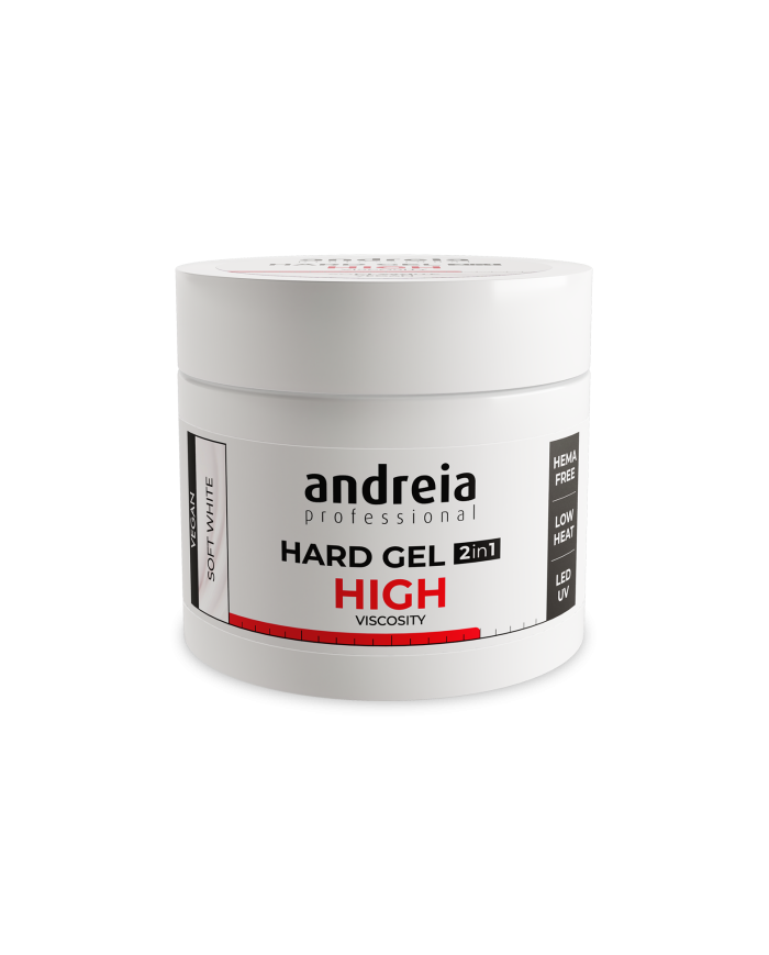 Hard Gel 2 em 1 Soft White Andreia 200g